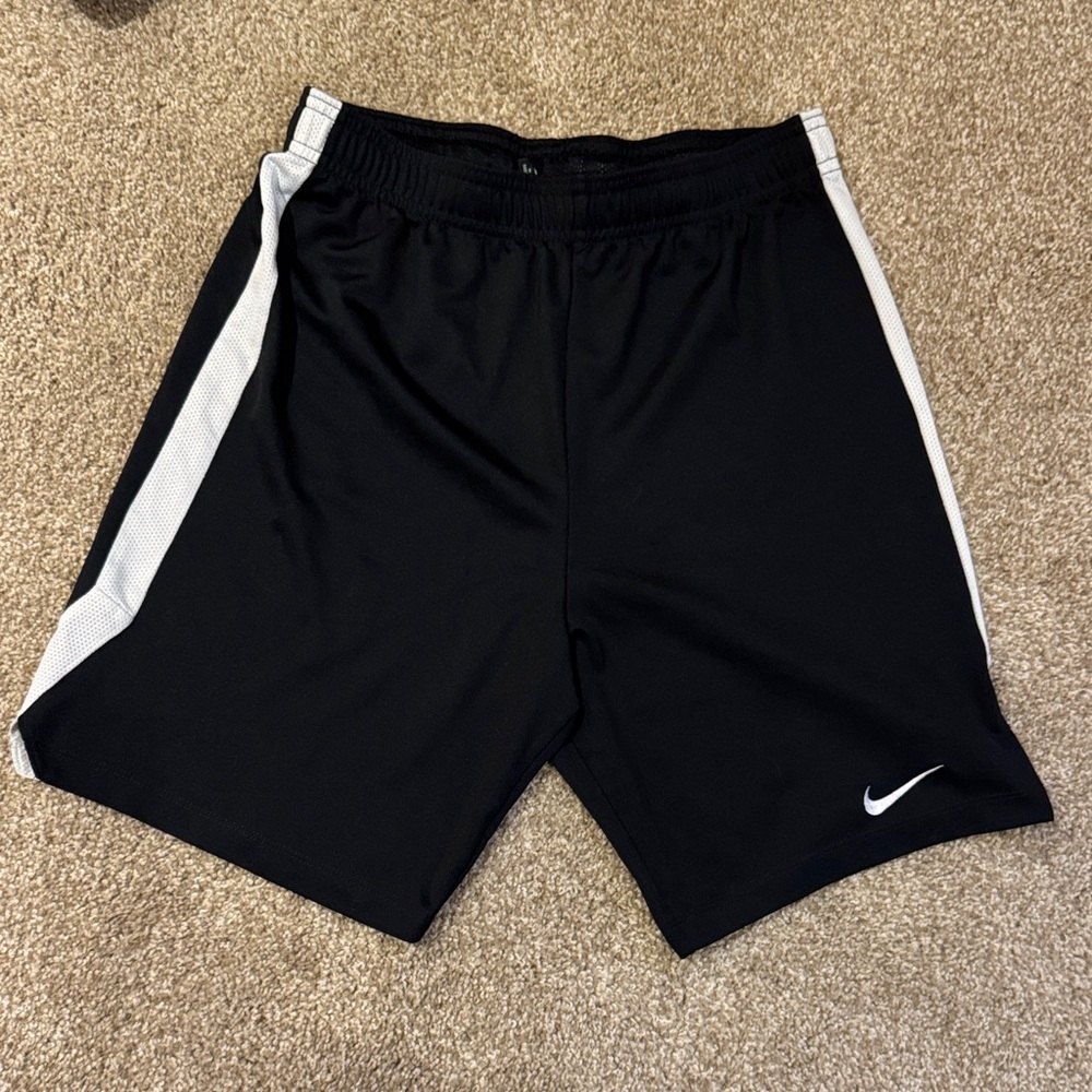 Nike Boys’ Black and White Soccer Shorts